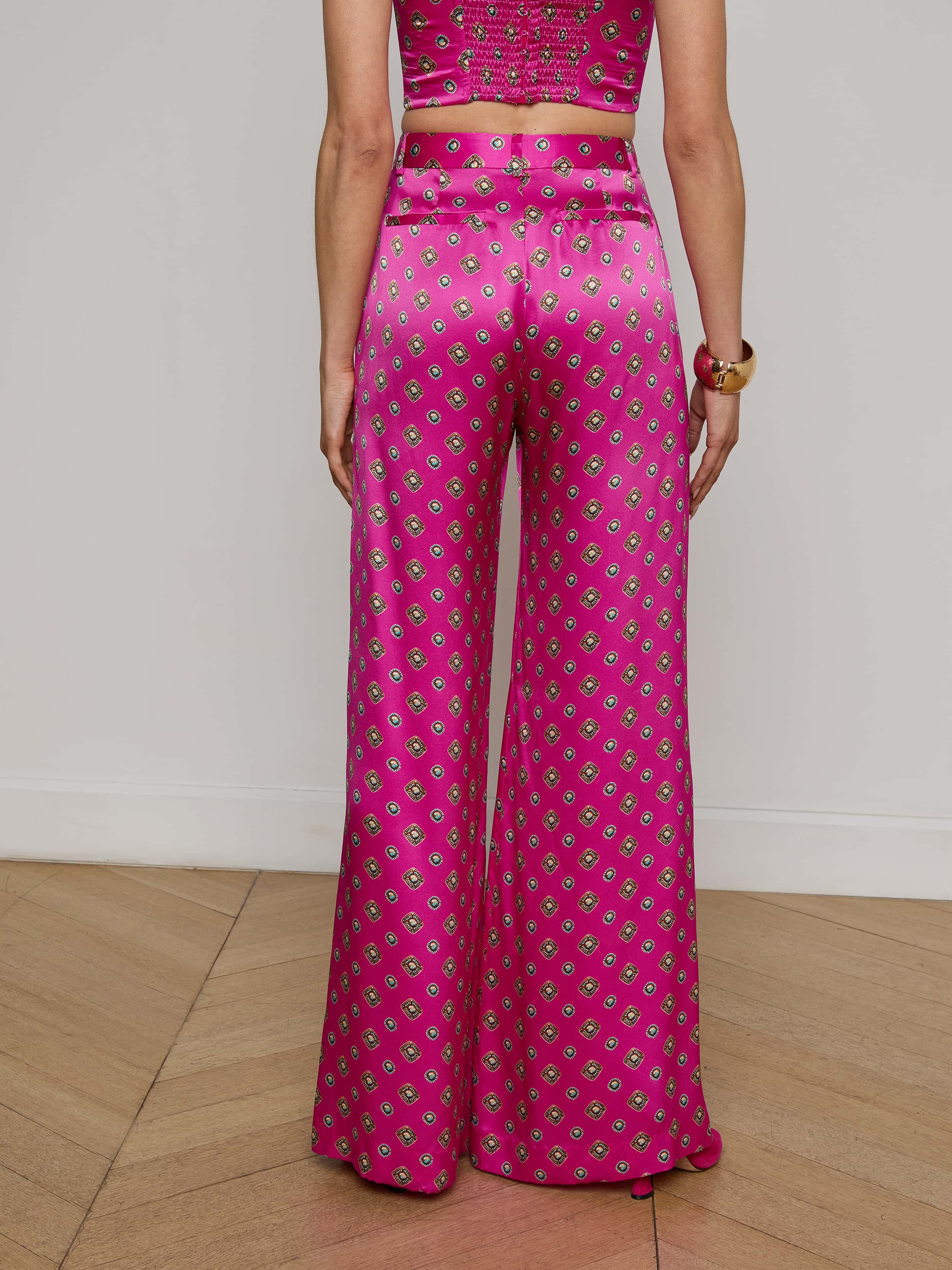 Pilar Silk Wide-Leg Pant