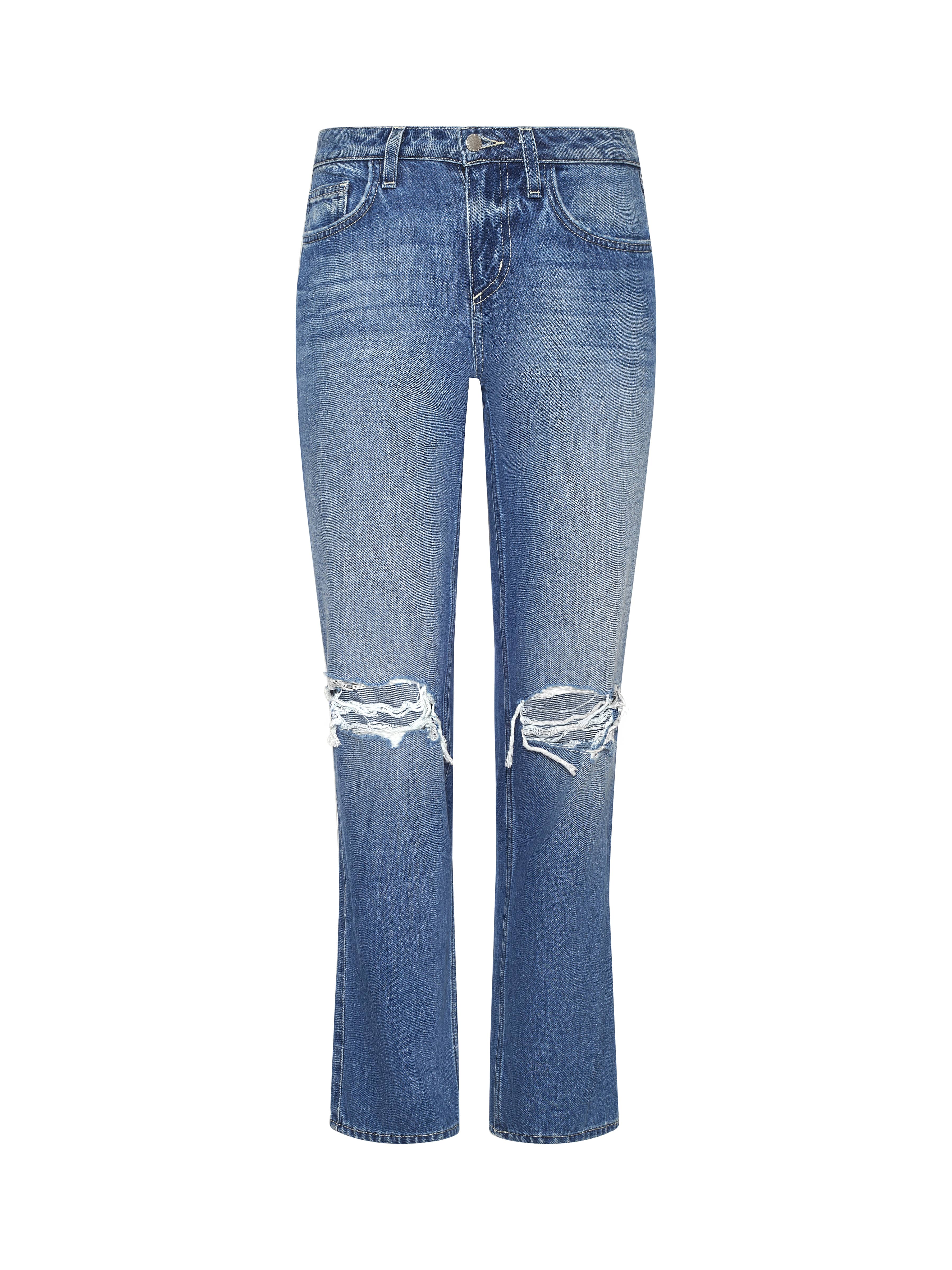Nevia Slouchy Straight-Leg Jean