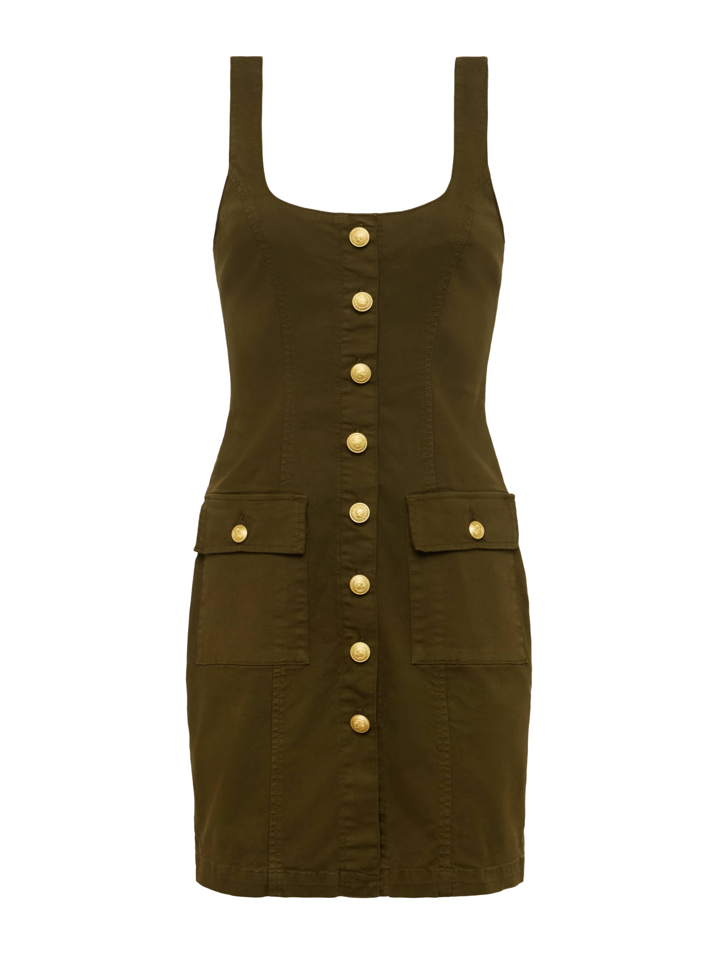 Midy Button-Front Dress